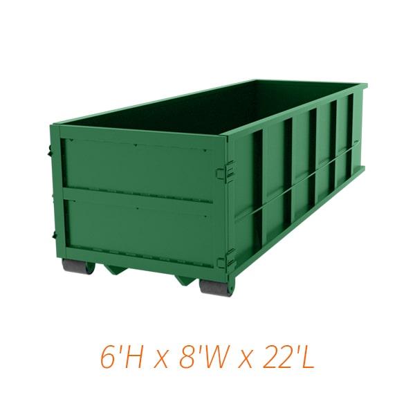 a 30 yard dumpster is a large container that can hold up to 30 cubic yards of waste and debris